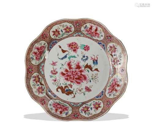 Chinese Famille Rose Export Plate, 18th Century