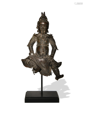 Chinese Bronze Statue of Guangong, Ming Dynasty