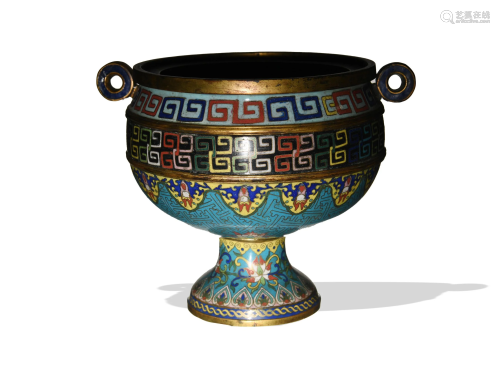 Chinese Cloisonne Dou, 18th Century