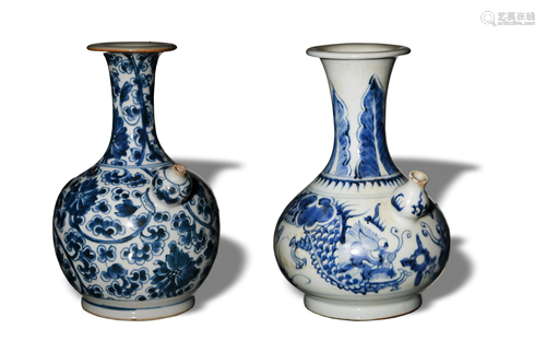 Two Chinese Blue and White Jun Chi, 16-17th Century