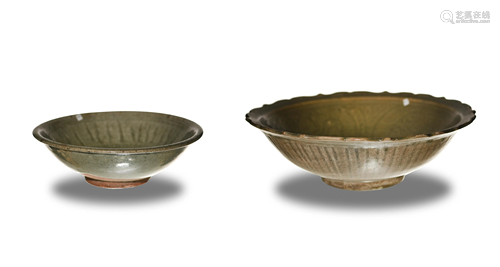 Two Chinese Longquan Bowls, Yuan Dynasty