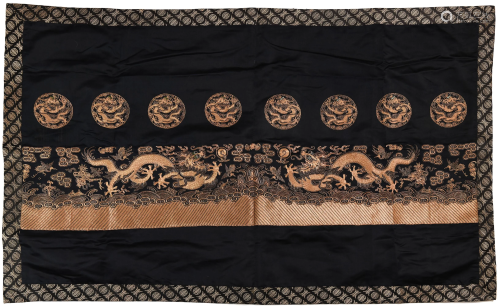 Chinese Silk Panel with Robe Border, 18th Century