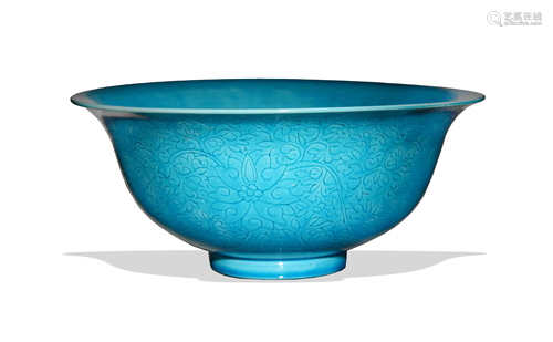 Chinese Turquoise-Glazed Bowl, 18-19th Century