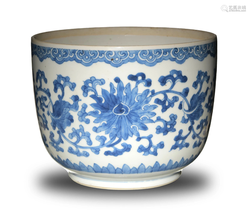 Chinese Blue and White Lotus Bowl, Kangxi