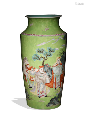 Chinese Famille Rose Vase, Late 19th-Early 20th Century