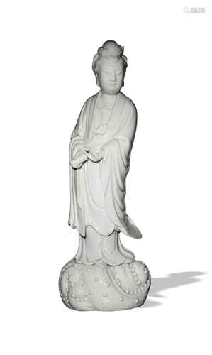 Chinese Blanc de Chine Guanyin, 18-19th Century