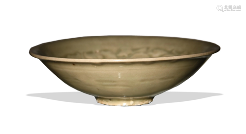 Chinese Yaozhou Bowl Incised with Flowers, Song/Yuan