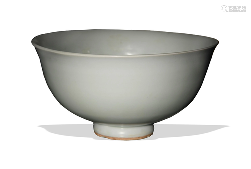 Chinese White-Glazed Bowl, Yuan Dynasty