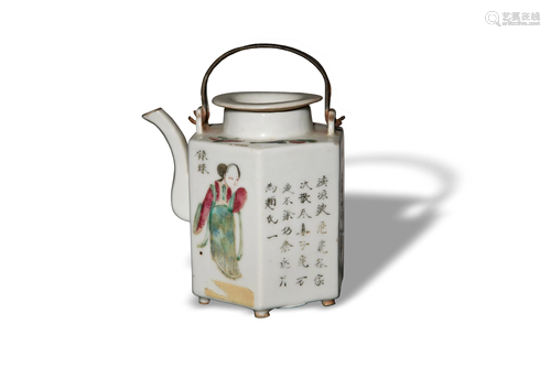 Chinese Famille Rose Teapot, 19th Century