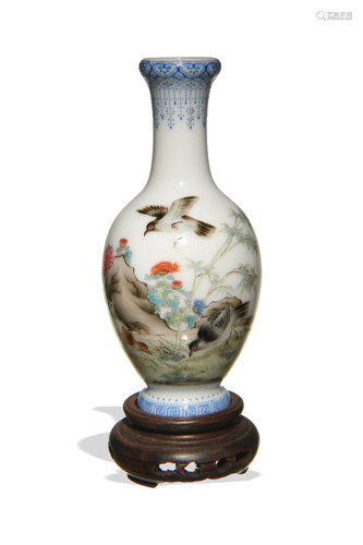 Chinese Eggshell Porcelain Vase, Republic