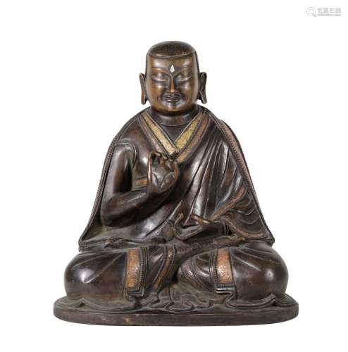 Qing Dynasty - Bronze Guru Statue