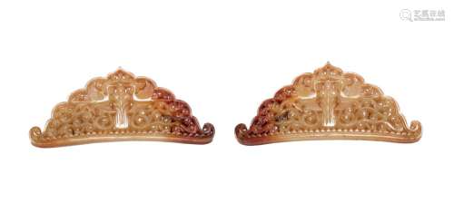 Tang Dynasty - Pair of Jade Ornament