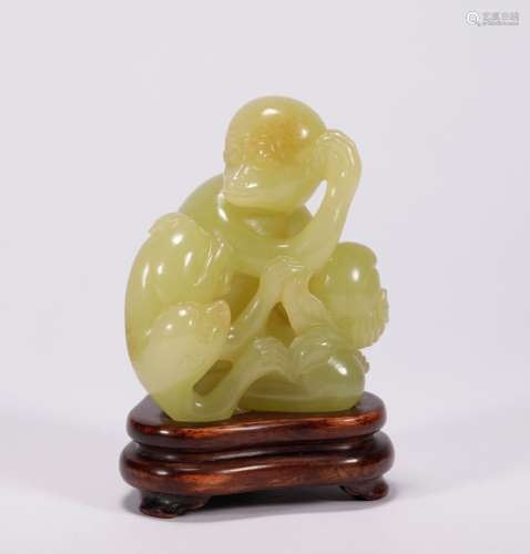 Qing Dynasty - Hetian Yellow Jade Decoration