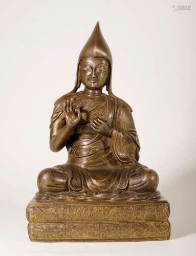 Qing Dynasty - Bronze Guru Statue