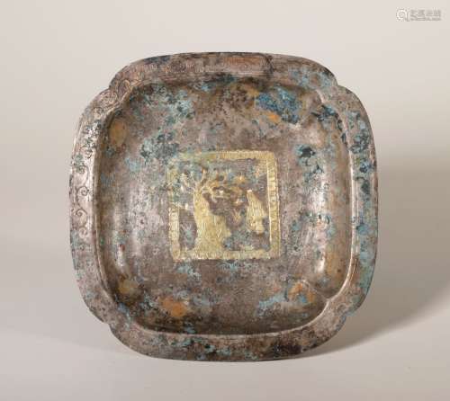 Tang Dynasty - Silver Gilt Plate