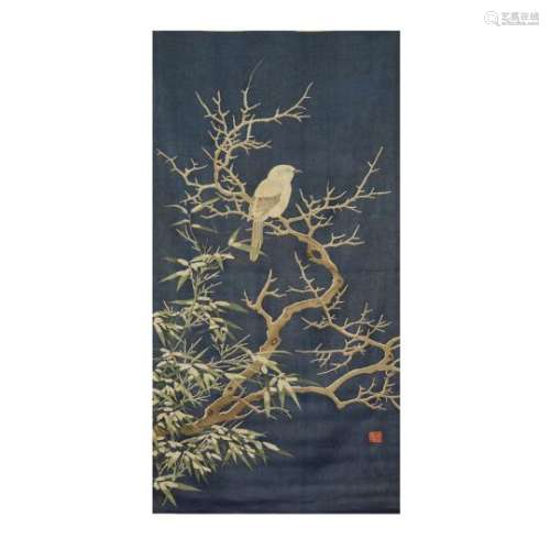 Qing Dynasty - Kesi Flower and Bird Painting