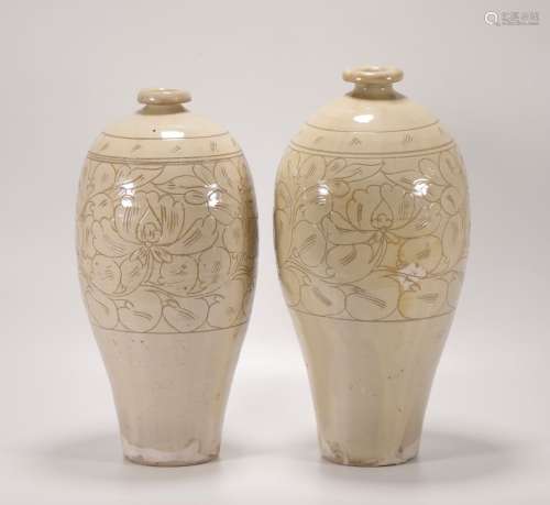 Song Dynasty - Pair of Cizhou Ware Vase