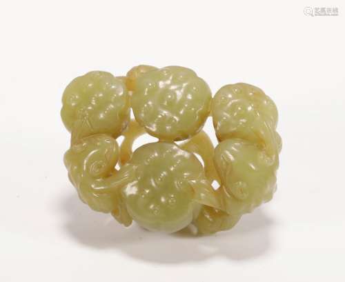 Qing Dynasty - Hetian Yellow Jade Decoration