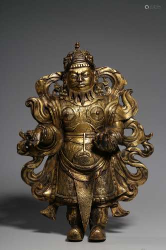 chinese gilt bronze statue of buddha
