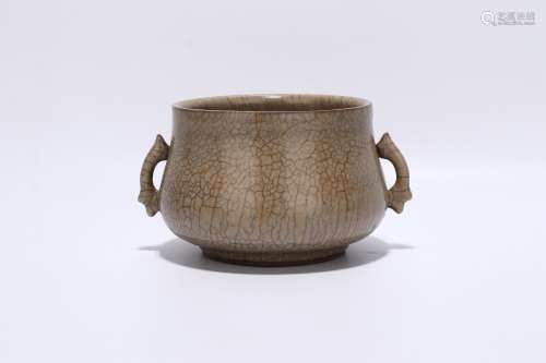 chinese ge-type glazed porcelain incense burner