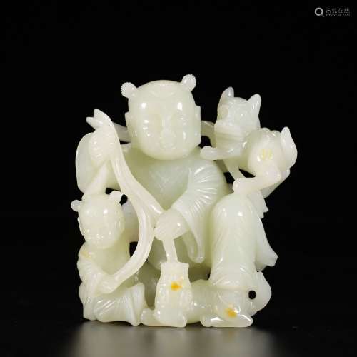 chinese hetian jade boy ornament