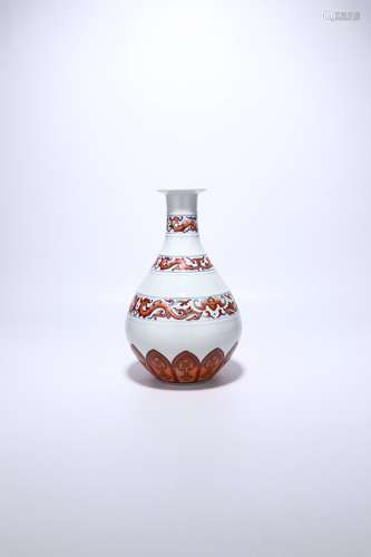 chinese famille rose porcelain spiral vase