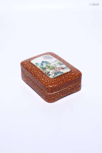 chinese stone-imitation glazed porcelain box