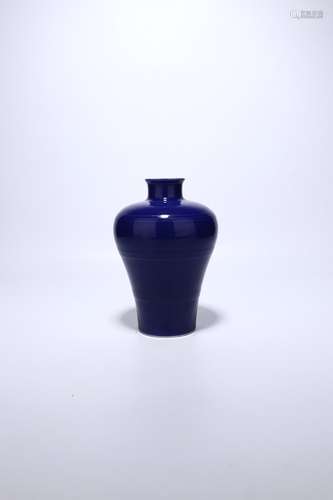 chinese sacrificial-blue glazed porcelain meiping