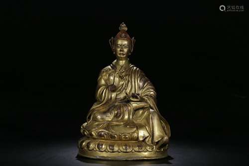 chinese gilt bronze buddha statue