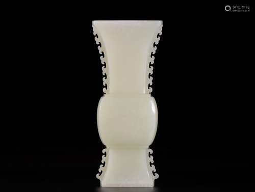 chinese hetian jade gu vase