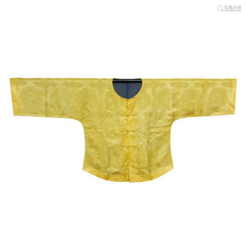 CHINESE KESI YELLOW MANDARIN JACKET, QING DYNASTY