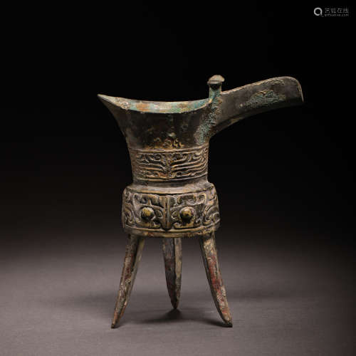 ANCIENT CHINESE BRONZE JUE CUP