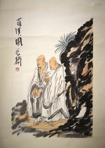 CHINESE FIGURE PAINTING AND CALLIGRAPHY, FAN YANG