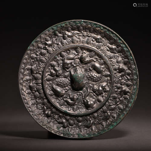 BRONZE MIRROR, TANG DYNASTY, CHINA