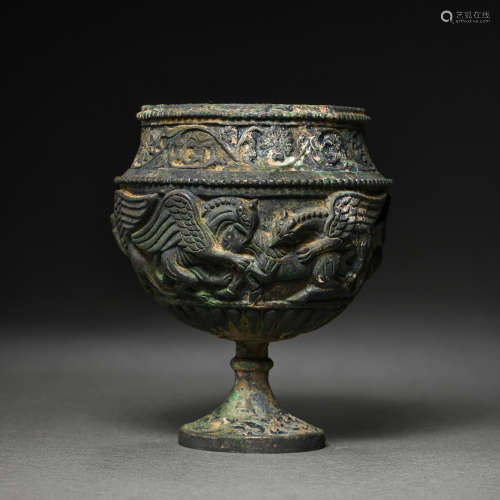 CHINESE HAN DYNASTY STERLING SILVER CUP