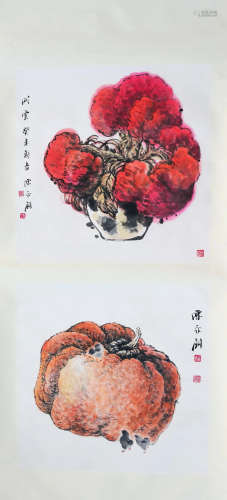 CHINESE STILL LIFE PAINTING AND CALLIGRAPHY, CHEN YONGQIANG