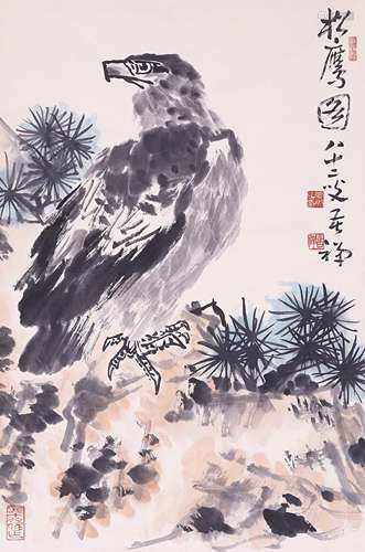 李苦禪 松鷹圖