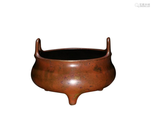 COPPER ALLOY INCENSE CENSER WITH HANDLE