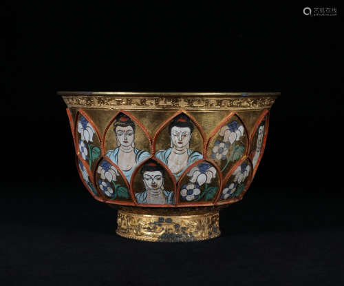 A Bronze Gilt Bowl Qianlong Period