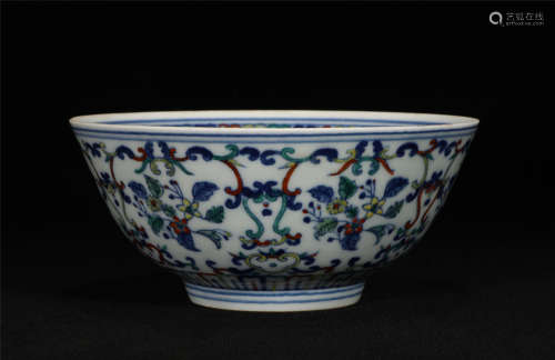 Yongzheng Ducai Flower Bowl in Qing Dynasty