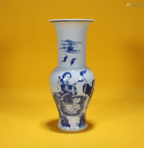 The Qing Dynasty Kangxi blue and white figure Huayu