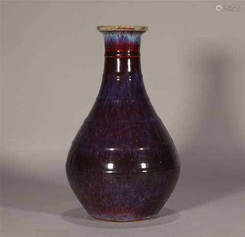 Spring bottle of jade pot with variable glaze in Yongzheng K...