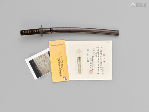 A WAKIZASHI IN KOSHIRAE WITH NBTHK CERTIFICATE