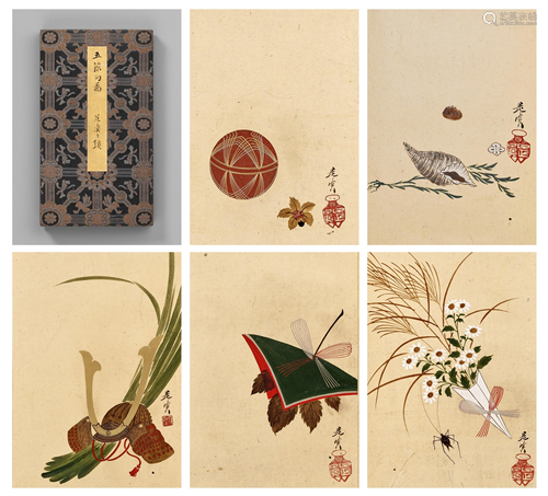 ZESHIN: AN ALBUM OF FIVE LACQUER PAINTINGS