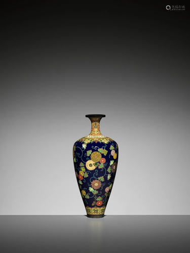 NAMIKAWA YASUYUKI: A FINE CLOISONNE ENAMEL VASE