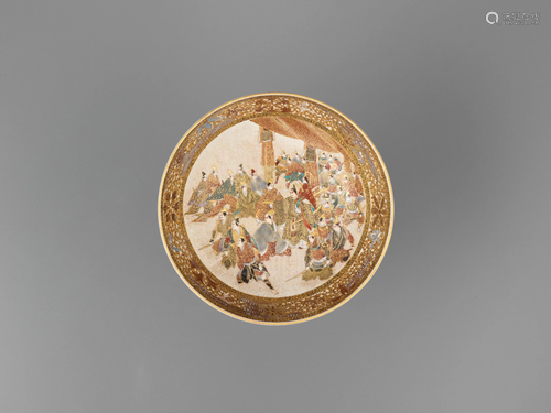 KOZAN: A FINE SATSUMA BOWL WITH SAMURAI SCENE