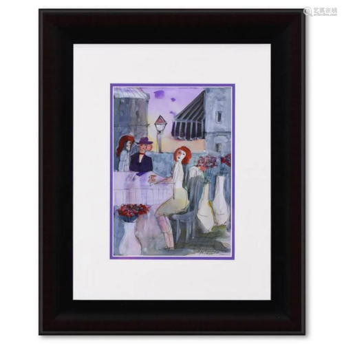 Moshe Leider, Framed Original Mixed Media Watercolor