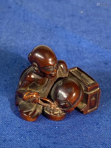 Japanese Signed Netsuke - Merchant