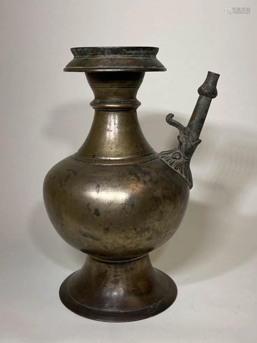 Larger Tibetan Nepalese Bronze Wine Ewer