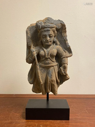 Gandhara Stone Plaque of Male Figurine